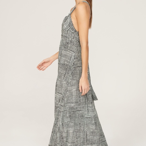 Proenza white label long blue pattern wrap dress - Picture 3 of 9